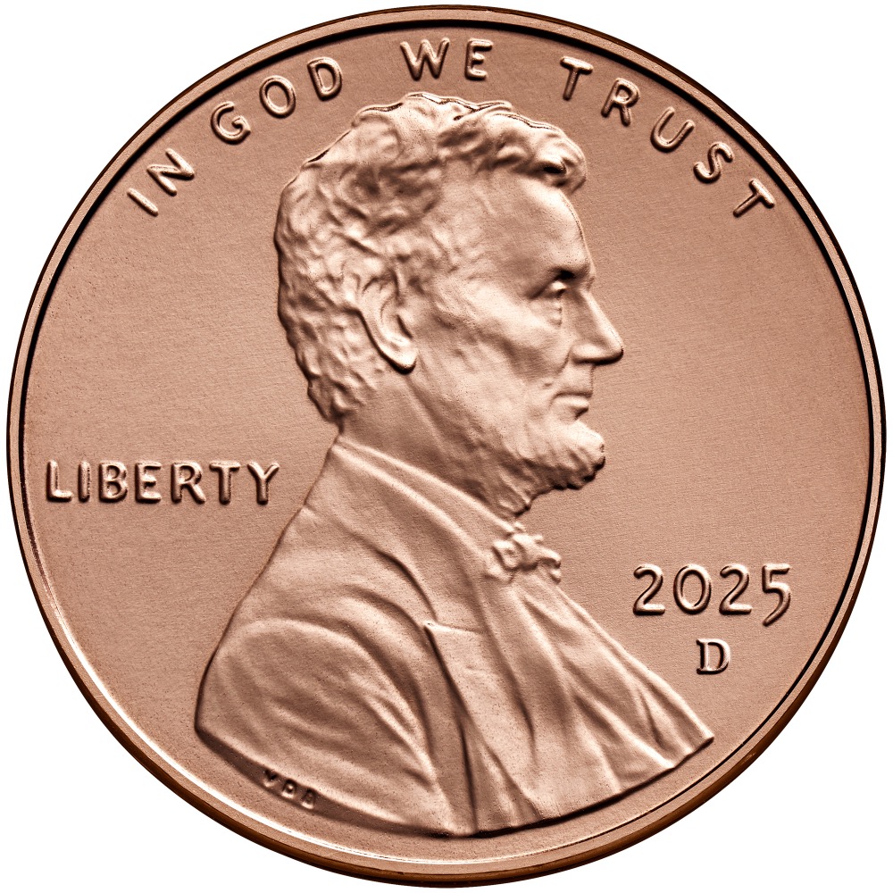 2025-D Lincoln penny obverse with D below the date