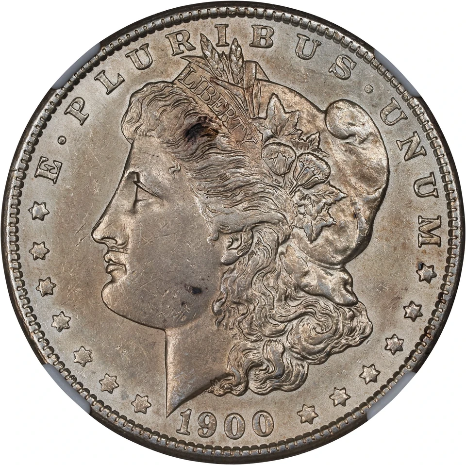 1900-S · NGC AU Details — Cleaned · portrait and field